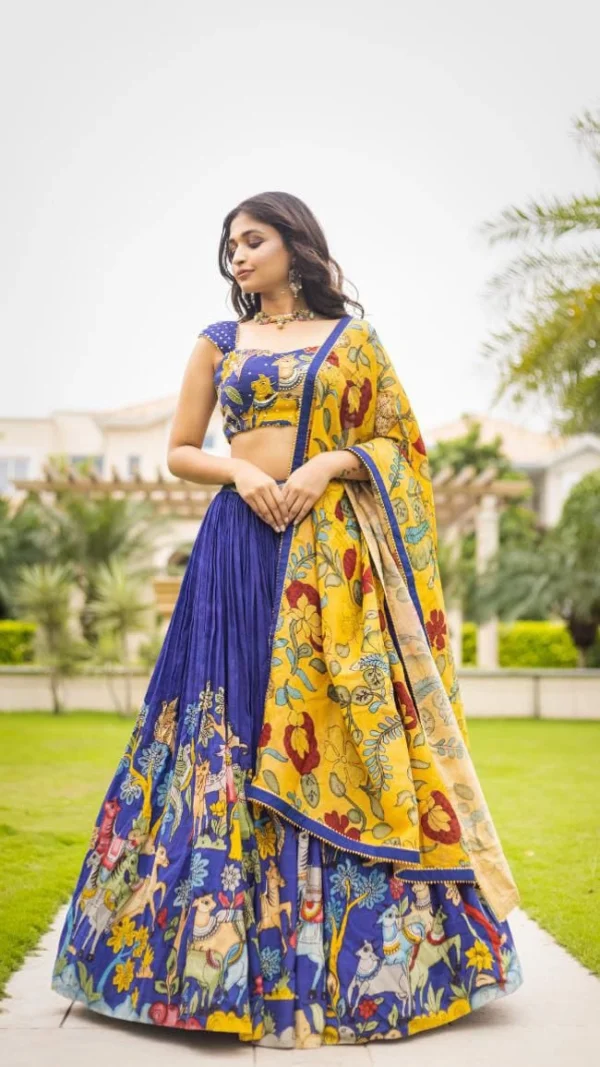 Black Floral Georgette Lehenga with Blouse & Shrug