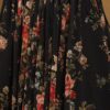 Black Floral Georgette Lehenga with Blouse & Shrug