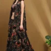 Black Floral Georgette Lehenga with Blouse & Shrug