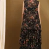 Black Floral Georgette Lehenga with Blouse & Shrug